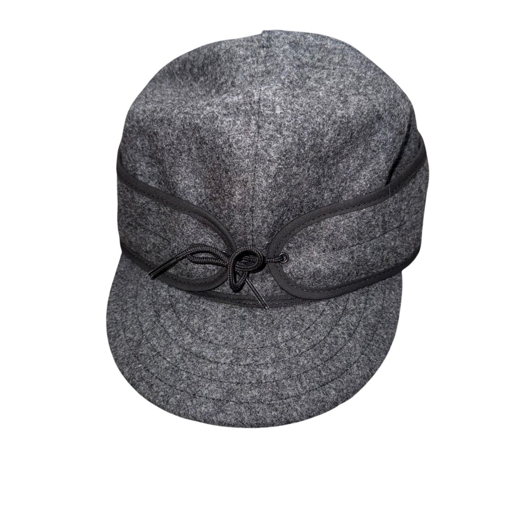 Stormy Kromer The‎ Original Cap Mens 7 3/8 Gray Excellent Wool Ear Flap Hat